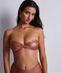 Sunlight Glow Haut de maillot de bain Bandeau coques amovibles